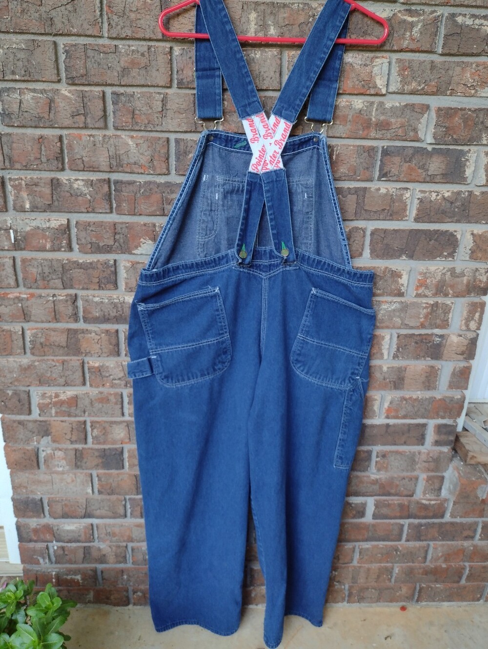 VTG Pointer Brand Denim Overalls RARE Pointer Brand Suspenders Mens 42x28.5 USA